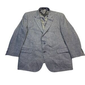 Jos A Bank Reserve Blazer 48R Grey Wool Cashmere Lanificio Campore Sport Coat